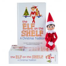 The Elf On The Shelf Cadeau Set: Fille – Anglais, 27x18,5 Cm, Set De Cadeau Avec Poupée Lutin Scout Et Histoire À Raconter + Certificat D’adoption, En