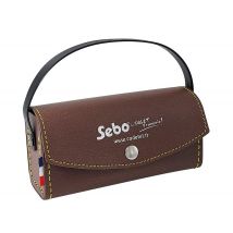Trousse En Cuir Marron, Pour Palets Fonte - Sebo