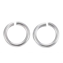 Lot De 50 Anneaux De Jonction Métal Argenté 10 Mm Acier Inoxydable 304 - Ouverts Connecteurs - Creation Bijoux Perles - La boutique de Karine