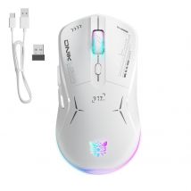 Souris Rgb Sans Fil Filaire 4800dpi Haute Précision Avec Commutateur 3 Vitesses Blanc Yonis - Yonis