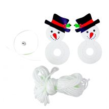 Kit Créatif Pompon Bonhomme De Neige Blanc - Megacrea DIY