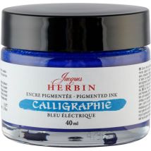 Encre De Calligraphie Pigmentée - Bleu Électrique - Jacques Herbin - Flacon 40ml