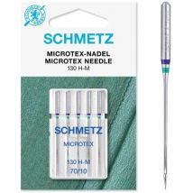 5 Aiguilles Microtex Schmetz 130/705 H-m Taille 70