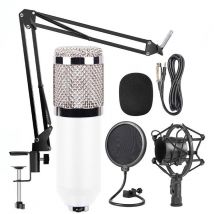 Microphone Rose Haute Qualité Pour Studio Enregistrement Et Podcasting Blanc Yonis - Yonis