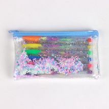 Trousse Paillettes Stitch Disney Avec 6 Stylos Gel Colorés - Cadeaux-et-anniversaire.com