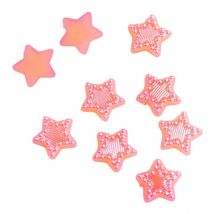 50 Perles Cabochon Etoile Rose À Coller 10 Mm Acrylique - Dos Plat - Creation Diy - La boutique de Karine