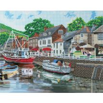 Crystal Art Kit Tableau Broderie Diamant 40x50cm Sur Le Port - Crystal Art