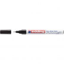 Lot De 10 Marqueurs Permanent Peinture Brillante 780 Noir Pointe Extra Fine 0,8 Mm Edding - Edding