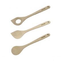 Lot De 3 Cuillères En Bois 30 Cm Fackelmann Eco Friendly