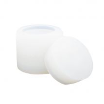 Moule En Silicone 9,8 Cm X 8 Cm - Pot Rayé Avec Couvercle - Jesmonite