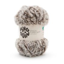Pelote Fausse Fourrure Pingo Furry Soft - 100gr - Pingouin Marron/beige