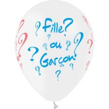 8 Ballons Fille Ou Garçon ? - QUALATEX