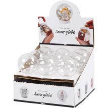 Boule À Neige, H : 8,5 Cm, D 8 Cm, Diamètre Intérieur 4,7 Cm, 18 Pièces/ 1 Pq. - CC Hobby
