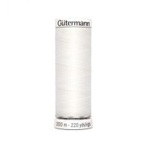 Bobine Fil À Coudre Gütermann 200m Blanc 100% Polyester - 800 - Güttermann