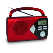 Radio Portable Am/fm Avec Fonction Réveil - Rouge - Metronic