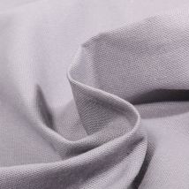 Tissu Toile De Coton Uni Grande Largeur Gris Souris - Craftine