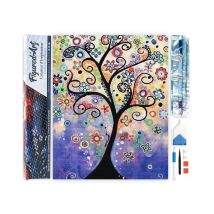 Diamond Painting Broderie Diamant Figured’art 40x50cm Toile Entière Roulée Avec Diamants Carrés - Arbre Vitrail - Figured'Art