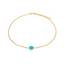 Collier Hexalia En Pierres Turquoise - SLOYA