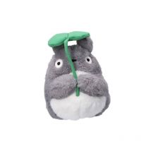 Mon Voisin Totoro - Peluche Nakayoshi Big Totoro Avec Feuille 21 Cm - Semic
