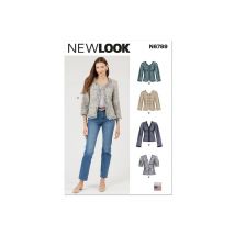Patron New Look 6789 - Vestes Pour Jeunes Femmes Taille N°fr 36-46 - NewLook