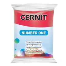 Pâte Polymère - Opaque - A Cuire - Pâte À Modeler - Rouge - Bloc De 56g - Cernit - Number One