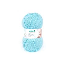 Fil Layette À Tricoter Baby Uni - Grundl - Certifiée Oeko-tex 05 Bleu - Gründl