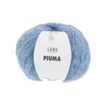 Pelote De Laine Et Coton À Tricoter Piuma - Lang Yarns 22 Bleu - LangYarns