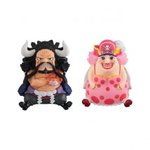 One Piece - Statuette Look Up Kaido The Beast & Big Mom 11 Cm (with Gourd & Semla) - Megahouse