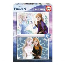 Puzzle Reine Des Neiges 2 X 20 Pcs - Educa Borras - La Reine Des Neiges - Bleu
