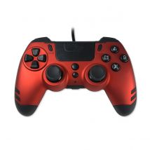 Steelplay Slimpack - Manette Filaire (câble De 3m), Compatible Ps4/ps3/pc, Double Retour De Vibration, 4 Palettes Arrière Programmables, Ergonomique