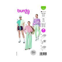 Patron Burda 5763 - T-shirt Large Et Court Taille N°fr 34-48