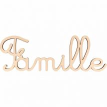 Famille - 25x8,5 Cm - Mot En Bois - Artemio