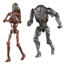 Star Wars Episode Ii Black Series - Pack 2 Figurines C-3po (b1 Battle Droid Body) & Super Battle Droid 15 Cm - Hasbro