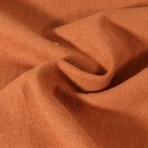 Tissu 100% Lin Uni Brique - Au Mètre - Craftine