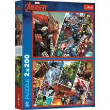 Puzzle 200 Pièces - 2 Puzzles - Défenseurs Du Monde - Disney Marvel The Avengers - Trefl