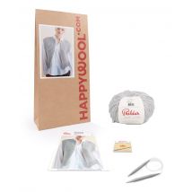 Kit Tricot Femme Gilet Mayline Gris Chine Clair 50/52 - Phildar