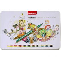 Coffret De 72 Feutres - Pointes Fines Et Pinceaux - Bruynzeel - Royal Talens