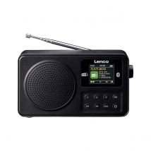 Lenco Radio Dab+/fm Portable Avec Bluetooth Et Antenne Télescopique Noir