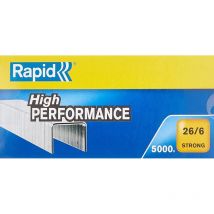 Boîte D'Agrafes - Renforcé - 26/6 - Strong - Galvanisé - 5000 Agrafes - Rapid - Esselte