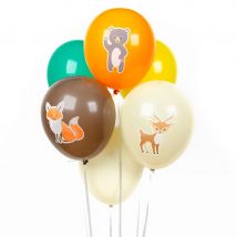 6 Ballons Animaux De La Forêt - Annikids