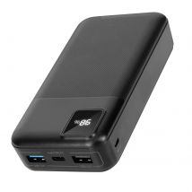 3mk Batterie De Secours 20000 Mah 2x Usb Et Usb-c Voyant Led Noir