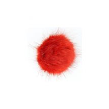 Pompons Fausse Fourrure - 7cm De Diamètre - Unic 113 Rouge