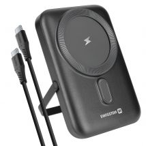 Swissten Batterie Externe Magsafe 10000mah + Usb-c 20w Béquille Support Vidéo Noir