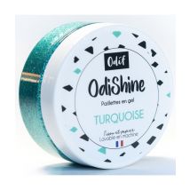 Gel Pailleté Odishine 70 Ml - Embellissez Vos Créations Avec Éclat Et Éco-responsabilité - Odif Turquoise