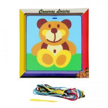 Kit Canevas Nounours Ourson 15 X 15 Cm Gros Trous - Distrifil