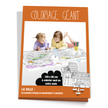 Coloriage Géant Pour Enfants La Ville 80 X120 Cm - La Maison Du Calendrier