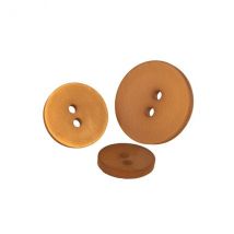 Lot De 6 Boutons 2 Trous Satiné Marron Havane - My mercerie