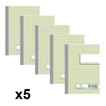5 Carnets - Manifold - A6 - Petits Carreaux - Autocopiant - Dupli - Exacompta