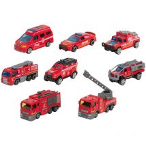 Set De 8 Véhicules En Métal Pompier - Wdk Groupe Partner - Wdk Groupe Partner