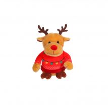 Peluche - Les Amis pull Moche, Renne Pull Rouge, 24 Cm - Gipsy Toys